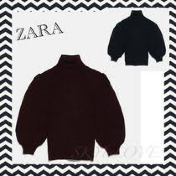Zara turtleneck puffy sleeve - Picture 2 of 4
